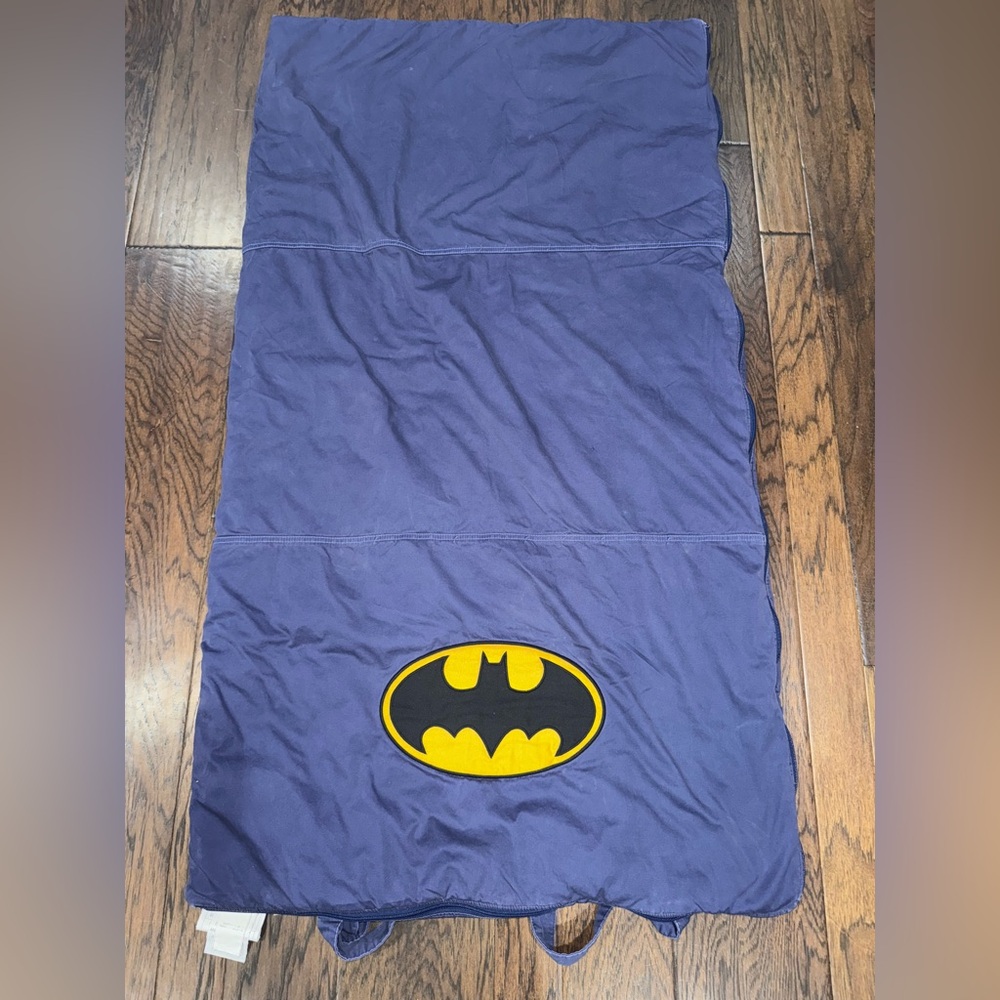 Kids Pottery Barn Reversible Marvel Batman Sleeping Bag